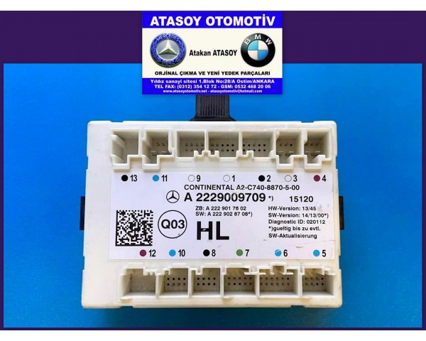 MERCEDES W222 HL KAPI BEYNİ A2229007618 A2229001914 A2229002012 A2229009709 A2229009309 A2229008808 A2229002208 A2229002207 A2229006206 A2229005106 A2229005805